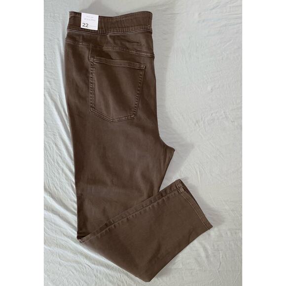 Lane Bryant 'Pull On Jegging High Rise' Stretch Pants. Washed Brown, Women's 22. - Picture 1 of 8